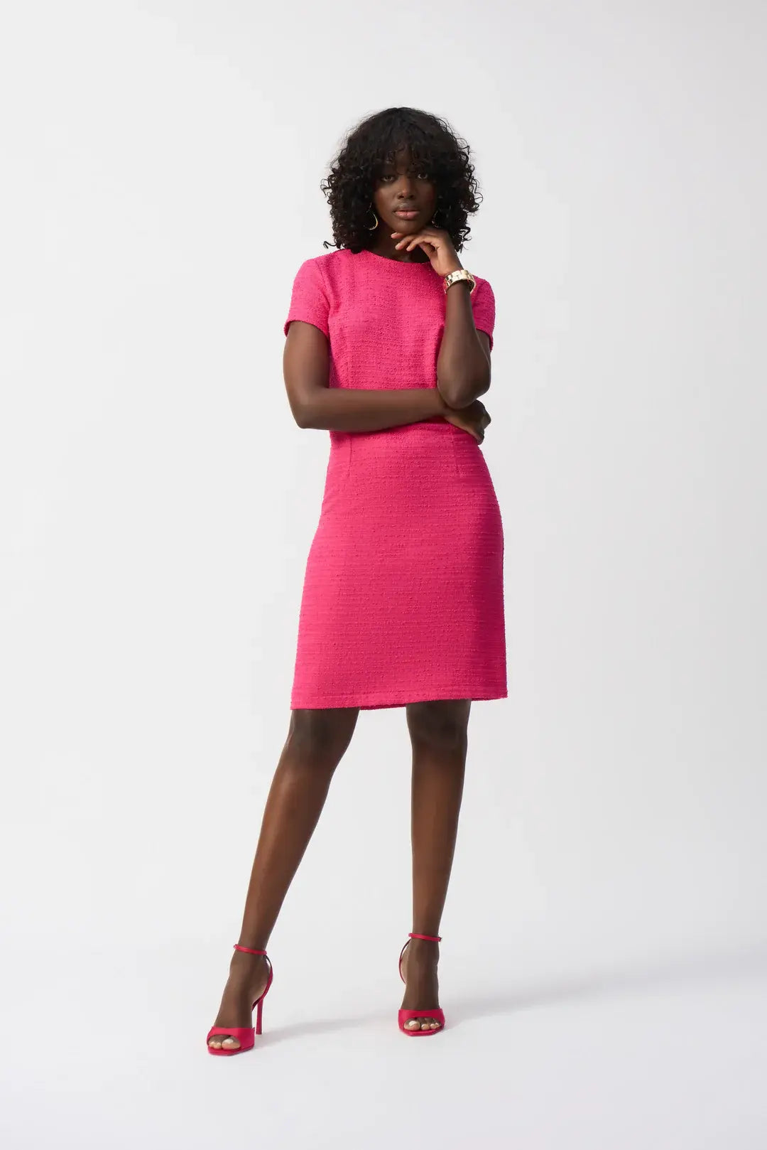 Fuchsia kleed met structuur Joseph Ribkoff