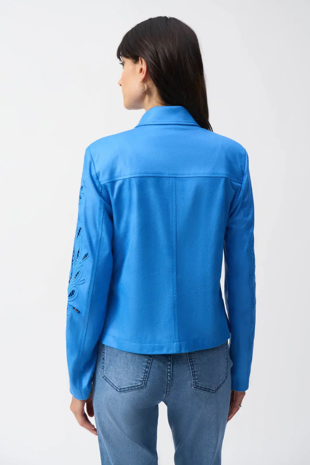 Veste bleue à détails sur les manches Joseph Ribkoff