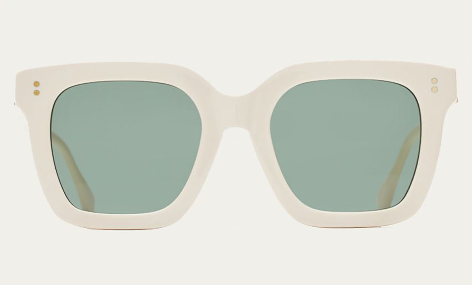 Lunettes de soleil ivoire à verres bleus Flores Claris Virot