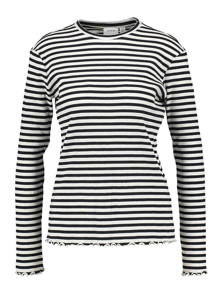 Pull rayé noir et blanc Vithessa Vila