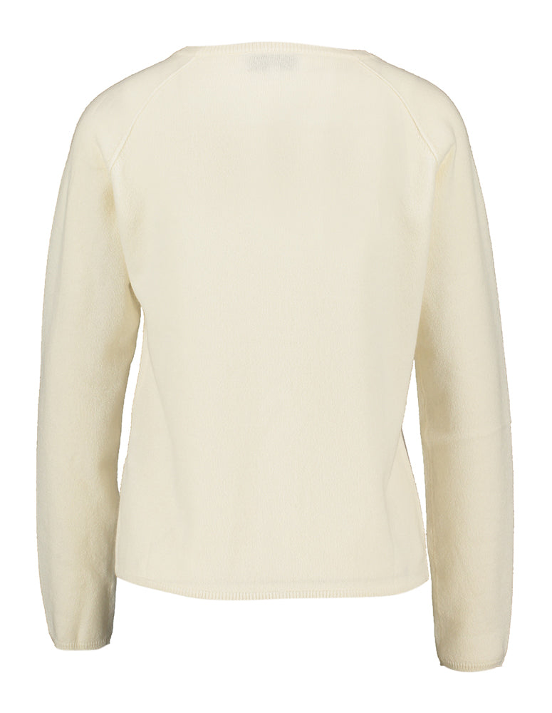 Cardigan en laine écru Rosemunde