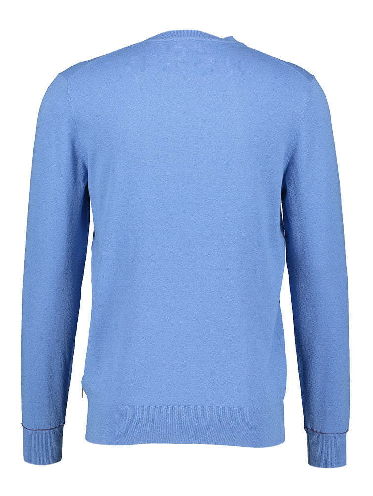 Pull Scotch & Soda bleu clair en laine à col rond