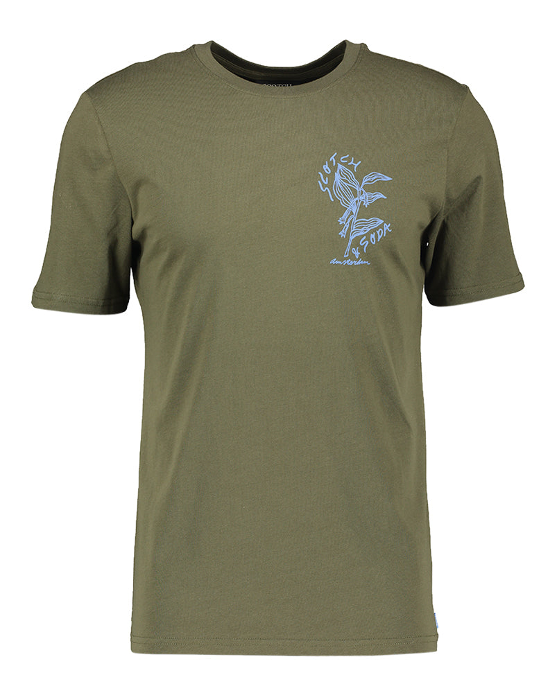 T-shirt vert classique Scotch&Soda