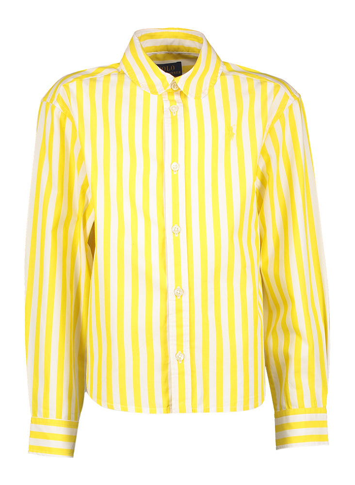 Geel en wit gestreept hemdblousje Ralph Lauren