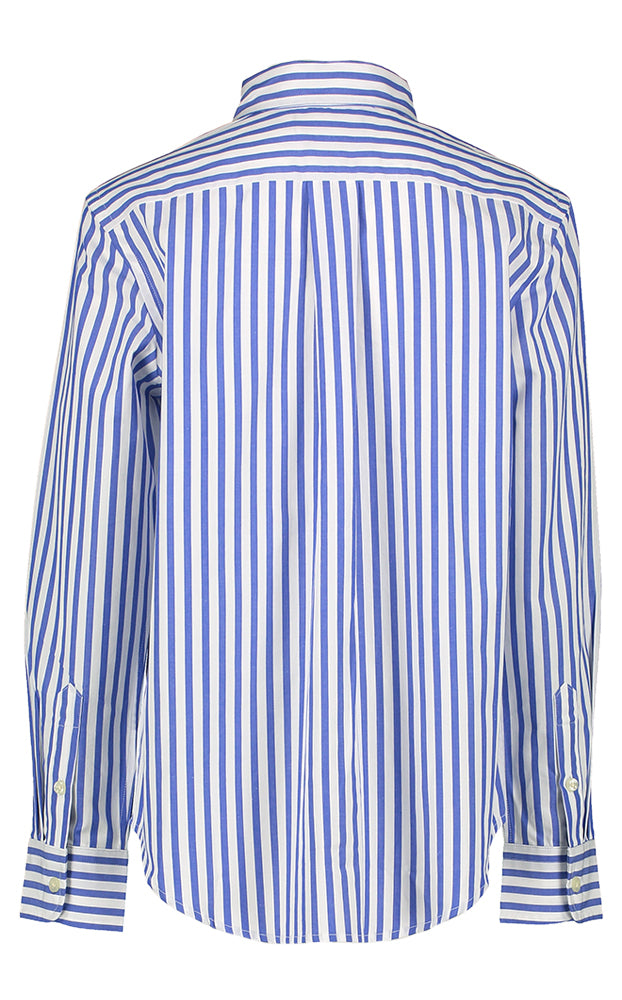 Blauw en wit gestreept katoenen hemd Ralph Lauren