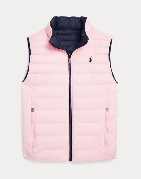 Bodywarmer Newport bleu marine/teinte de rose réversible Ralph Lauren