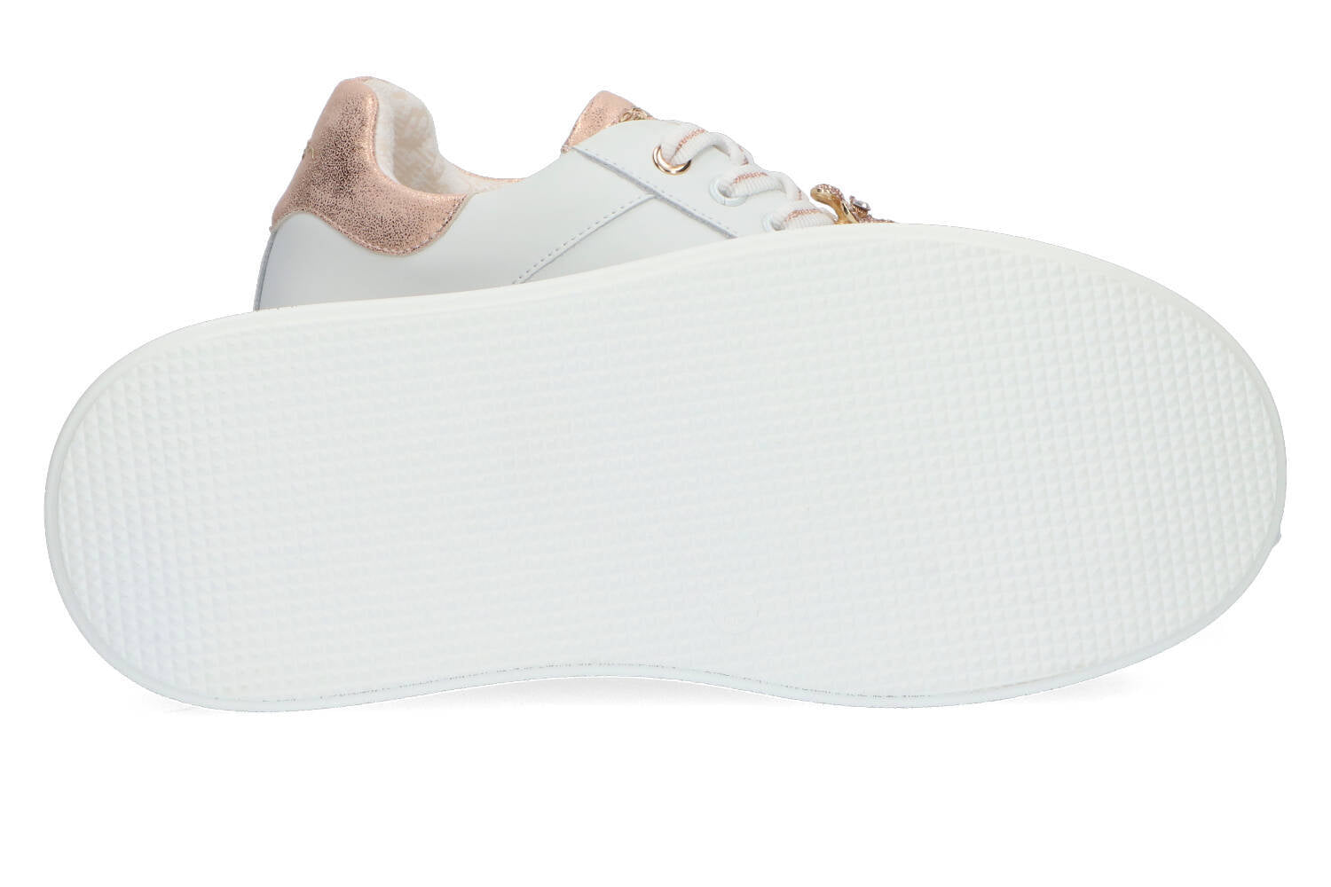 Witte lage sneakers met rosé details Tosca Blu