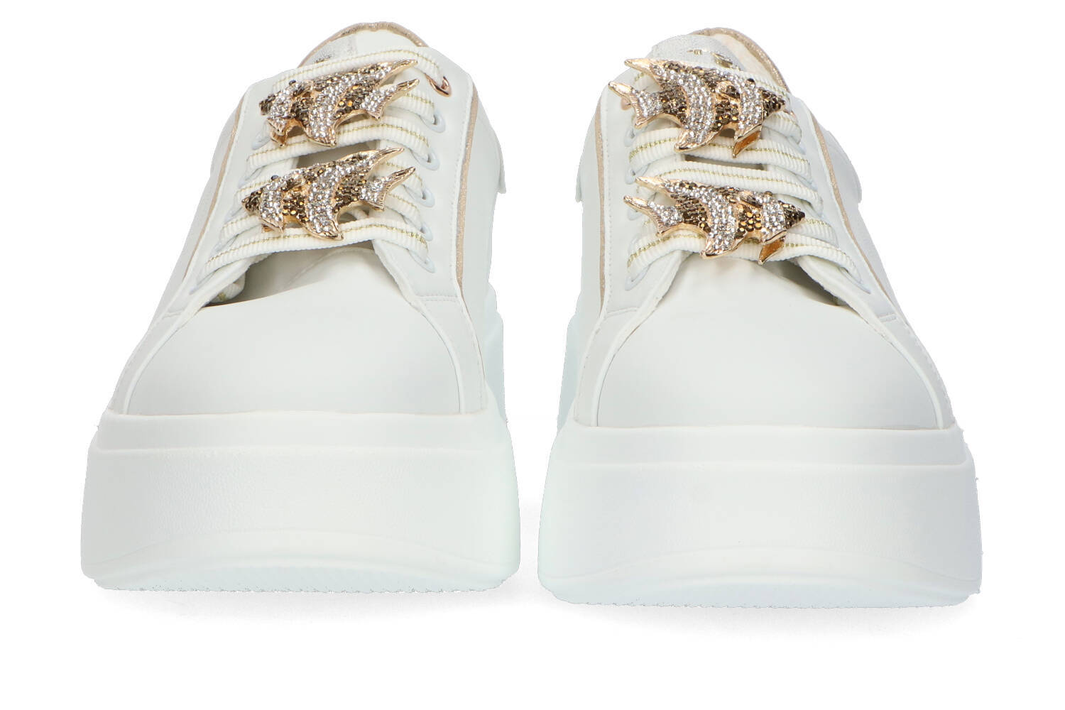 Witte sneakers met gouden details Tosca Blu