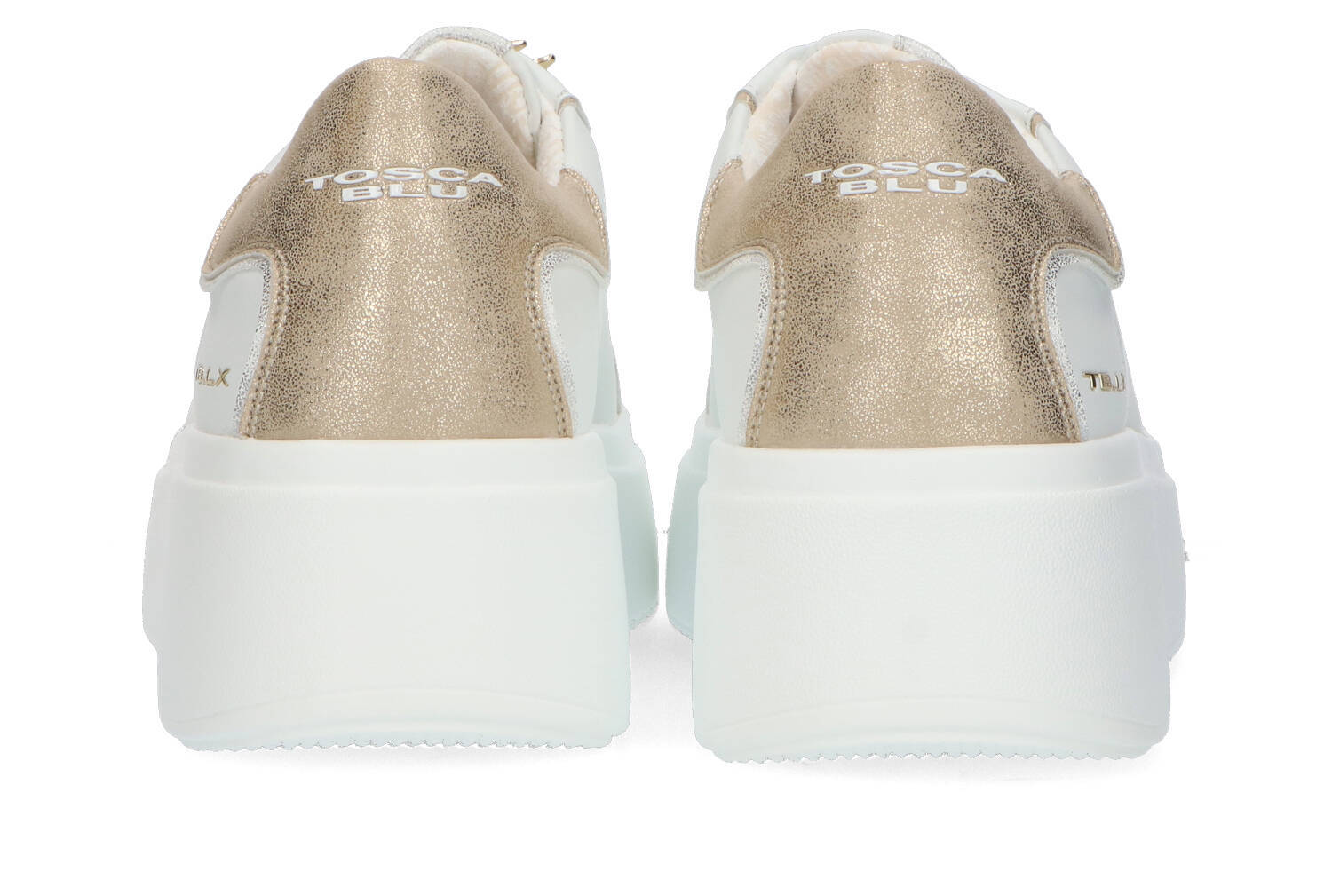 Witte sneakers met gouden details Tosca Blu