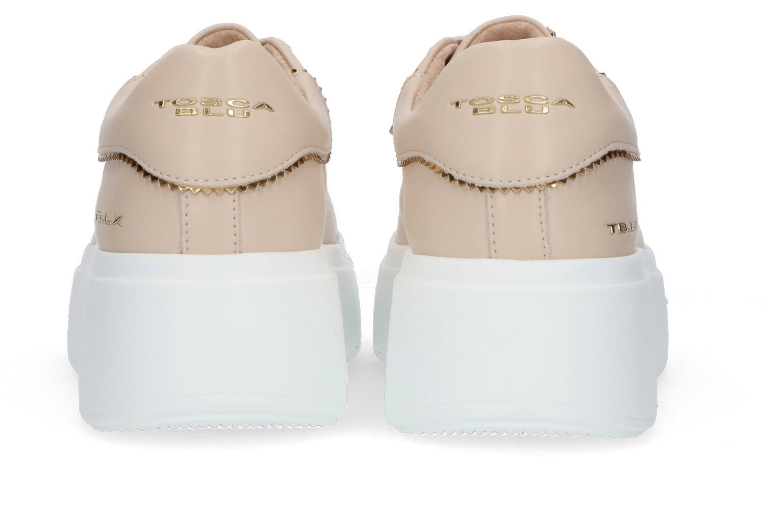 Beige lage sneakers met bloemen Tosca Blu