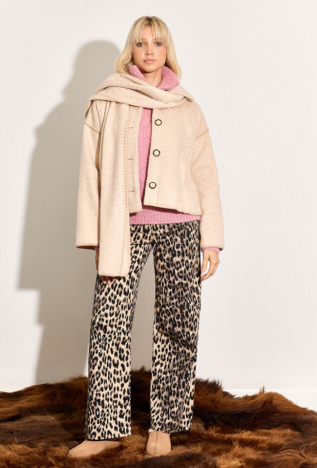 Pantalon en jean à imprimé animalier Baum Und Pferdgarten