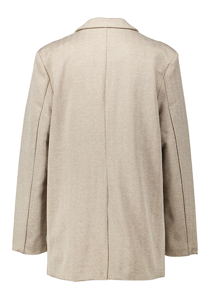 Blazer beige oversize Kate Jacquard Ichi
