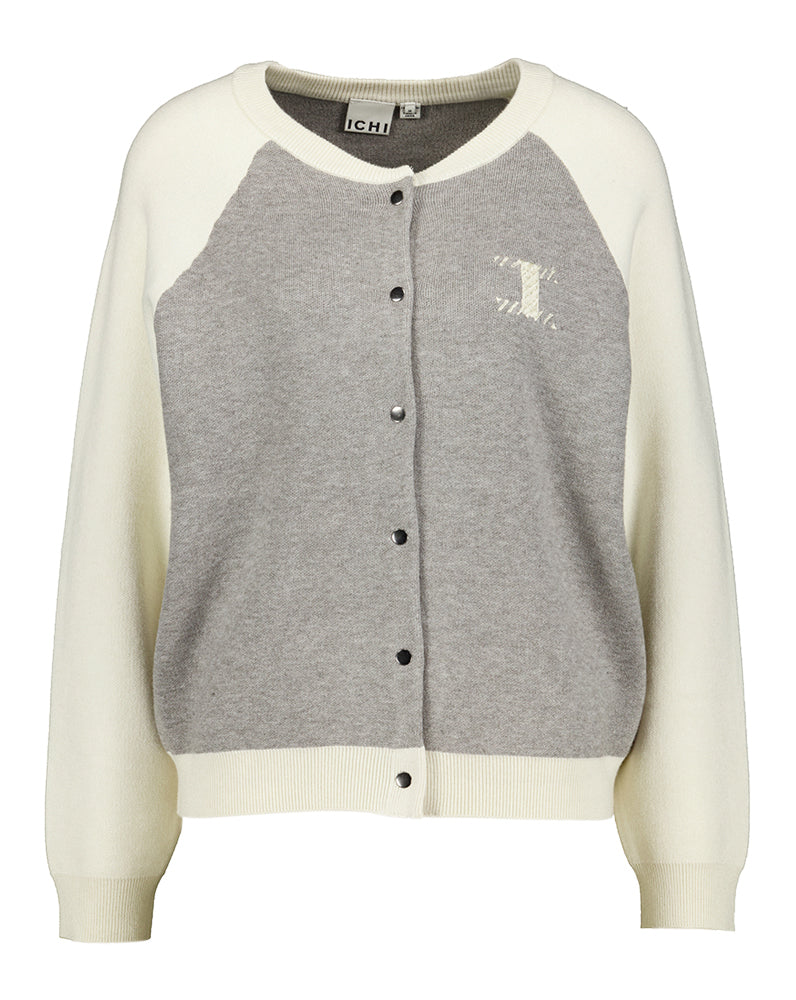 Gilet gris à manches écrues Ezanora Ichi