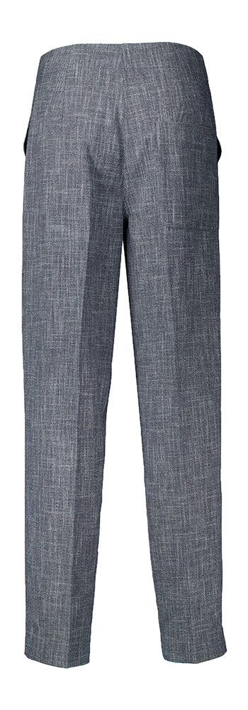 Donkerblauwe wijde broek in subtiel motief Farren Soaked in Luxury
