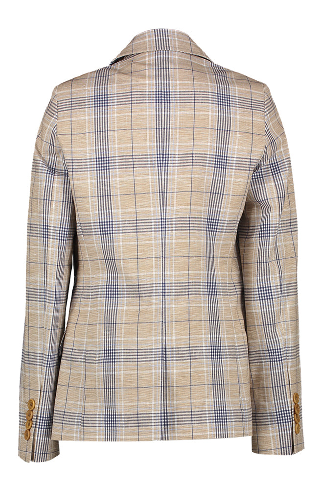 Geruiten beige blazer Communie Scapa