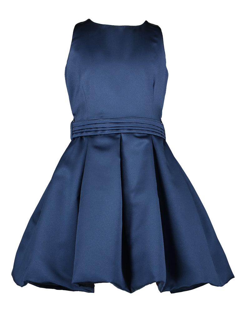 Blauwe jurk zonder mouwen Communie Rtb