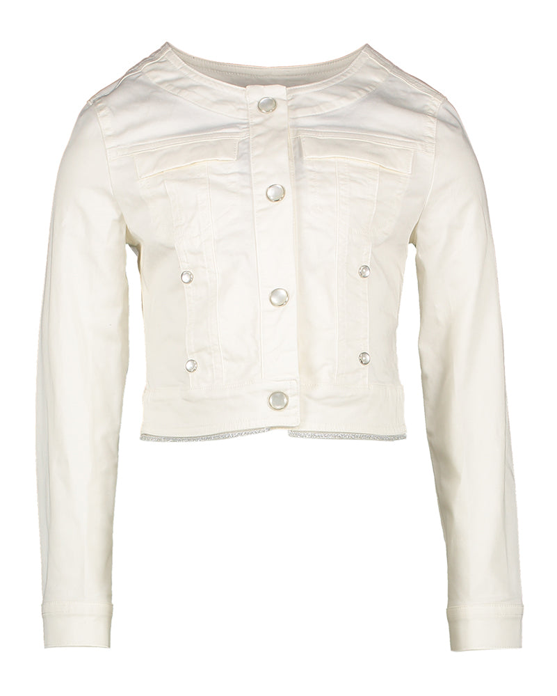 Veste écru avec détails argentés Communion Diamante Blu