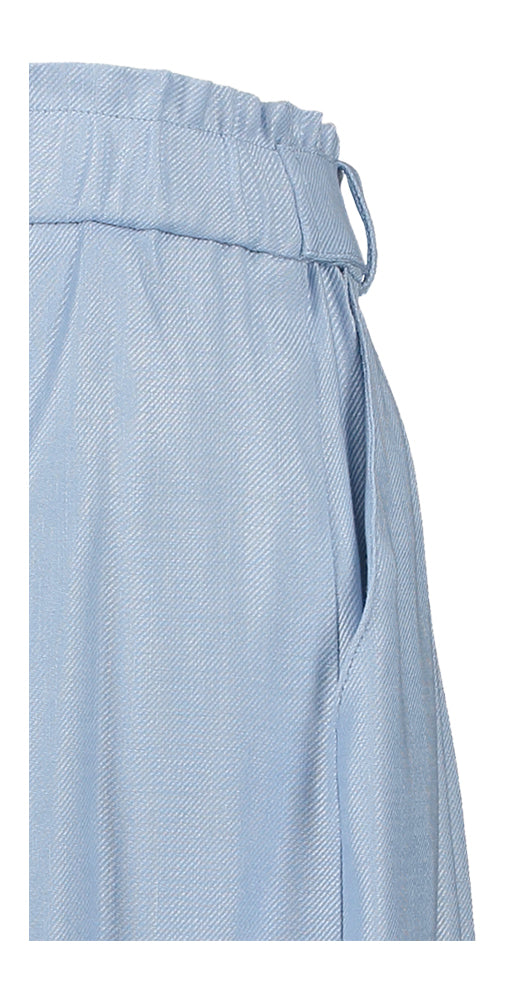 Jeankleurige wijde broek met strik Communie Linea Raffaelli