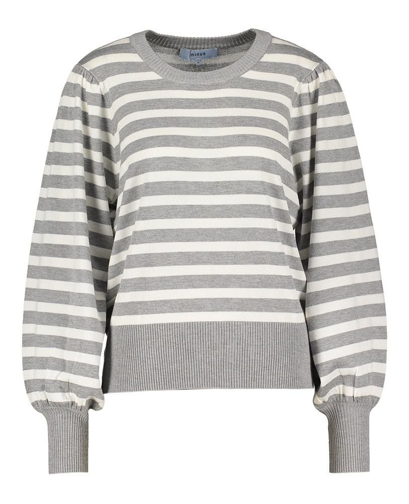 Pull rayé gris Liva Minus