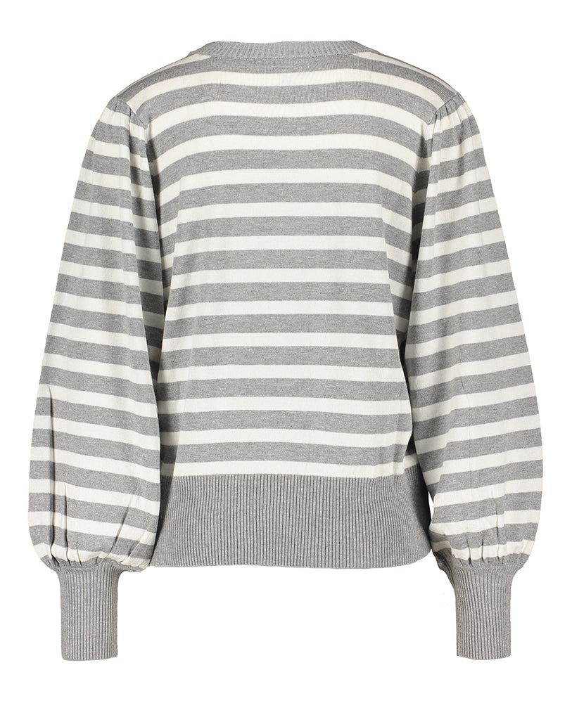 Pull rayé gris Liva Minus