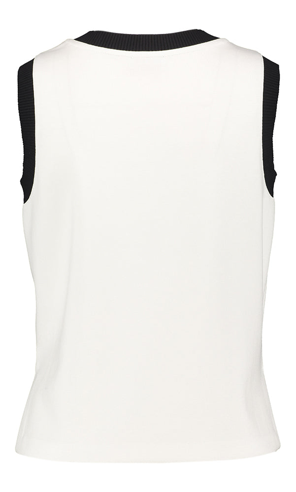 Haut blanc orné de strass noirs Riani