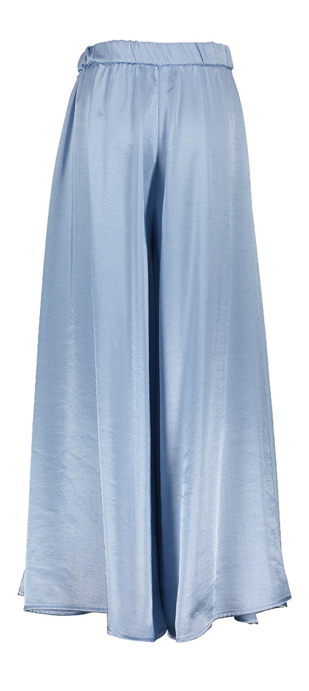 Pantalon bleu brillant à jambes larges de Kim Blue Bay