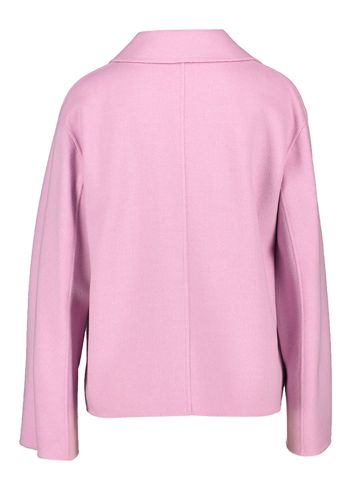 Roze wollen vest met opgestikte zakken Max Mara