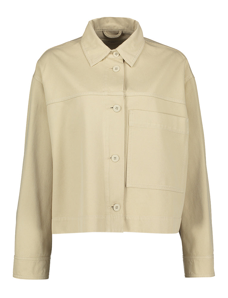 Beige wijdvallend jeans jasje Salita Max Mara