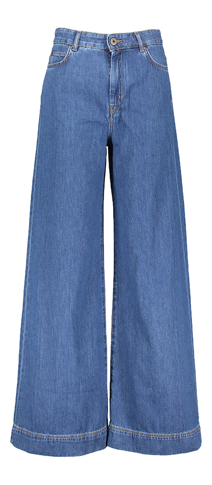 Donkerblauwe wide fit jeans Vega Max Mara