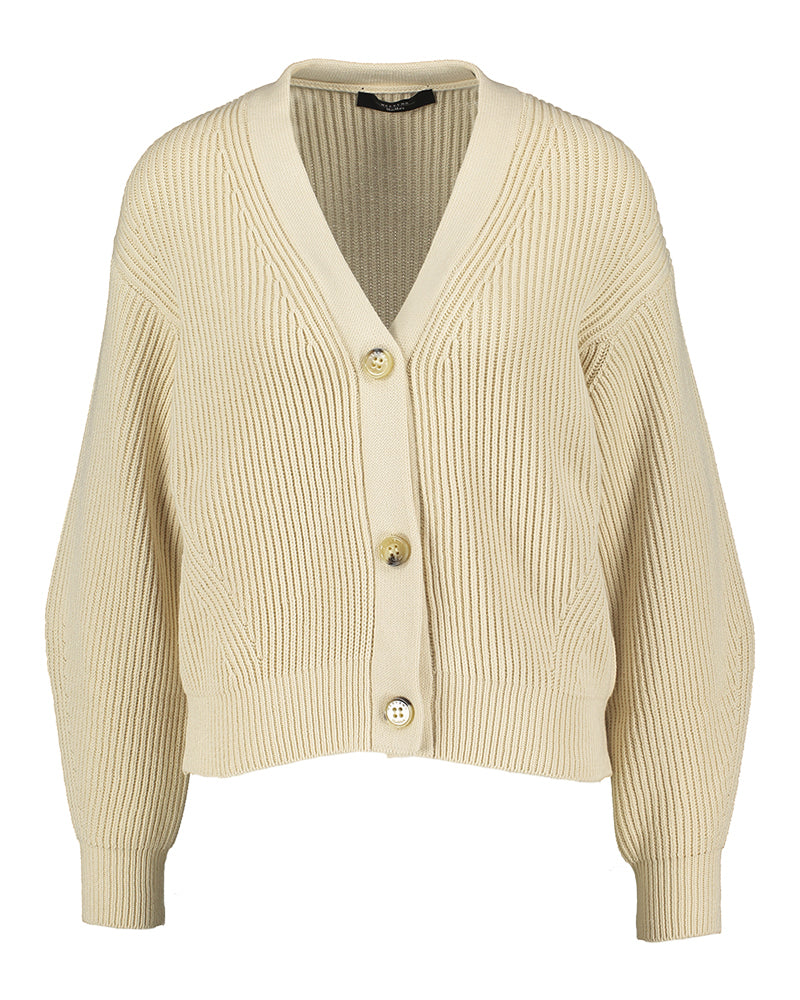 Gilet beige en maille à boutons Nirvana Max Mara