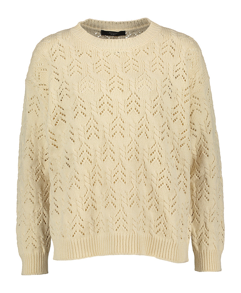 Pull beige en crochet Teramo Max Mara