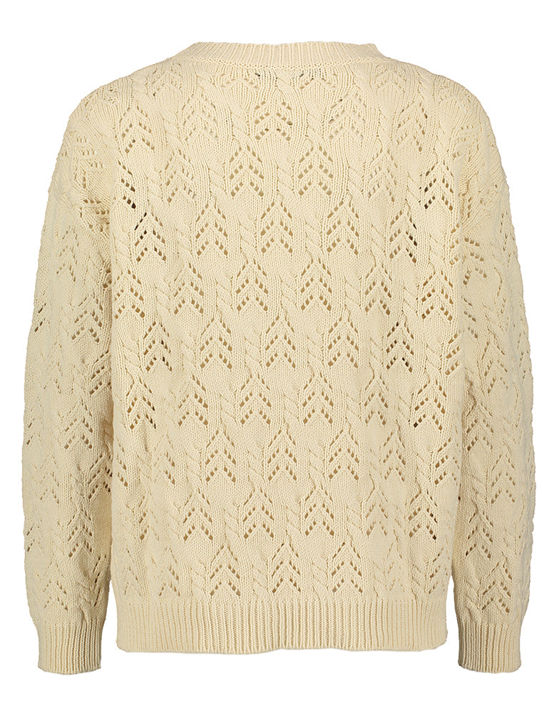 Pull beige en crochet Teramo Max Mara
