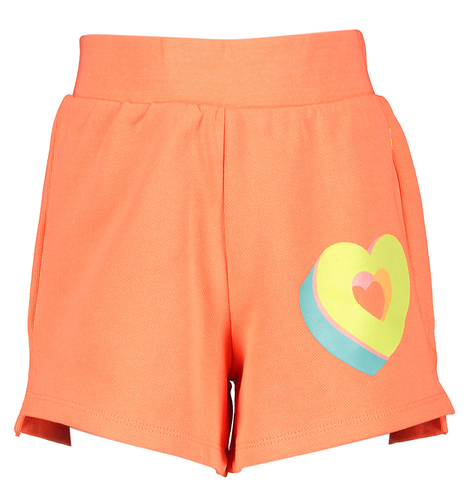 Fluo oranje short met bloem Billieblush