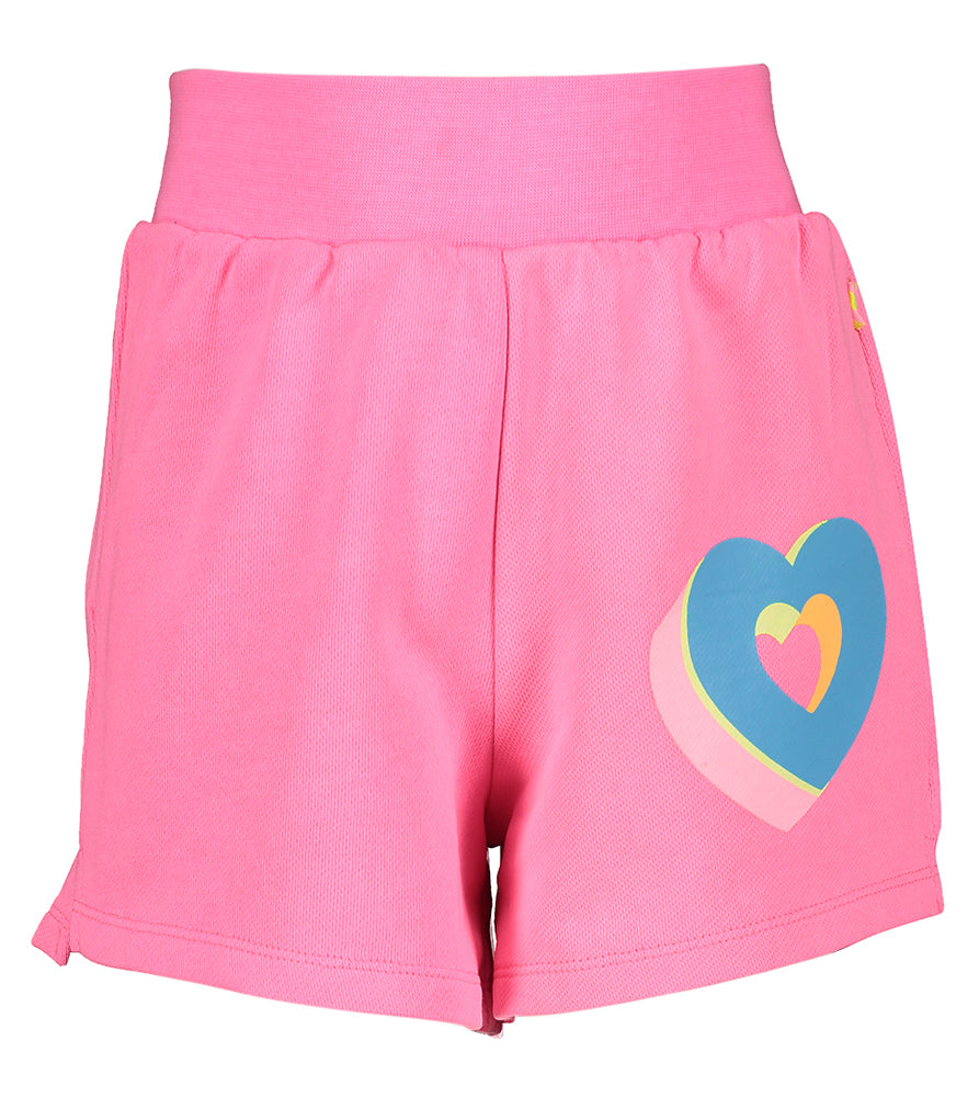 Fluo roze short met bloem Billieblush