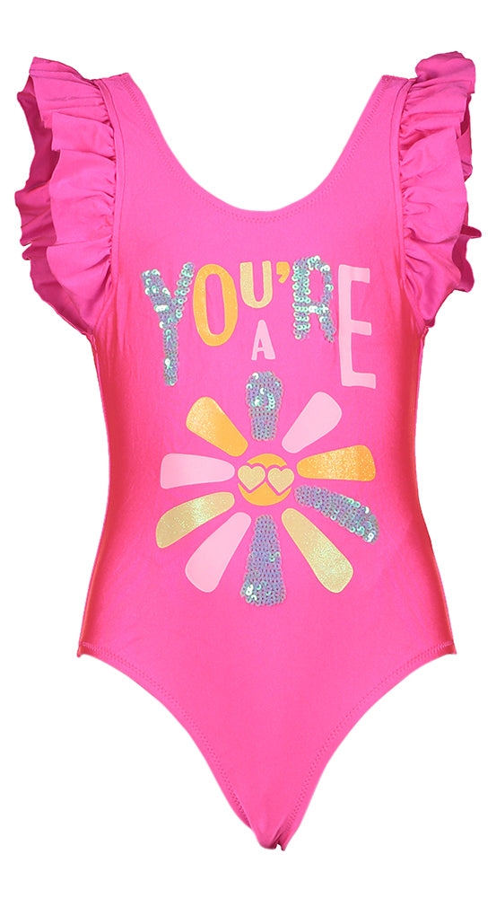 Maillot de bain rose fluo Billieblush