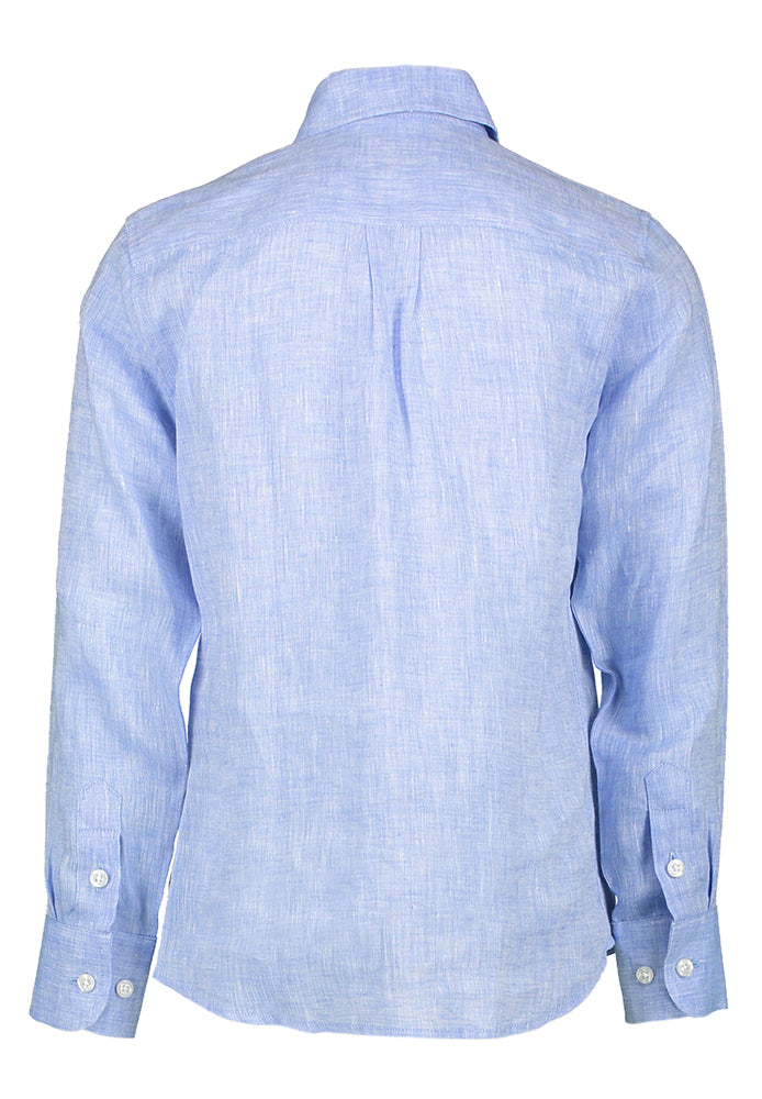 Chemise en lin bleu communion Scapa