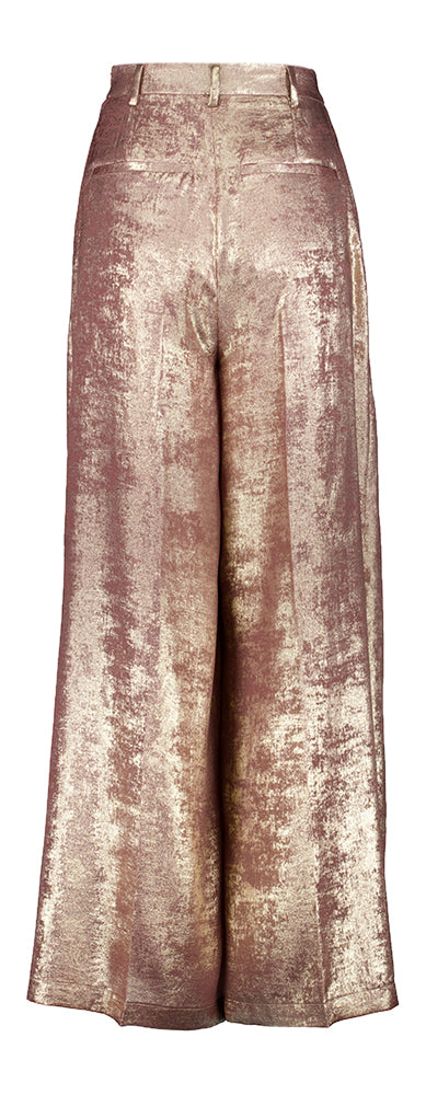 Pantalon fluide brillant couleur or, Goyave Pant Momoni