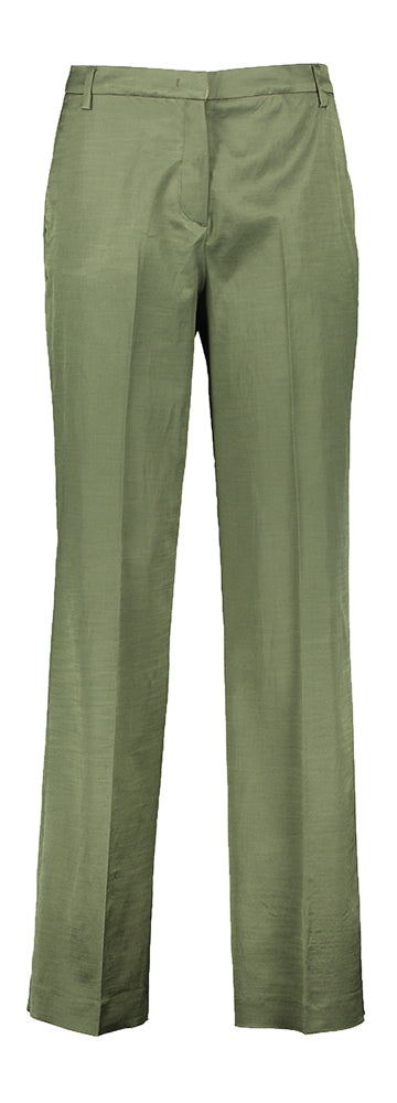 Pantalon large kaki brillant à plis Panti Momoni