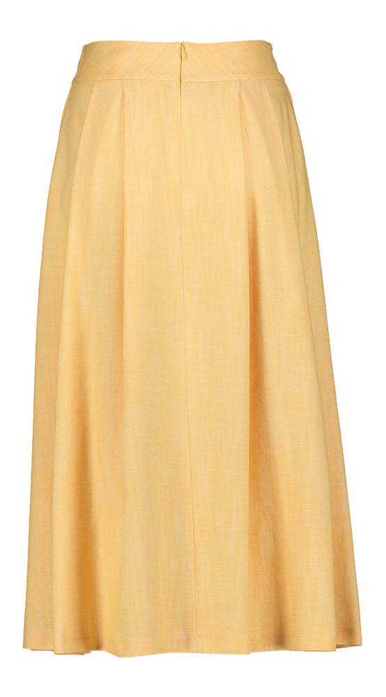 Pastel gele rok met plooien en zakken Ruby Oscar