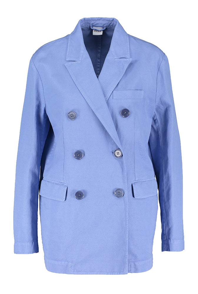 Blauwe blazer met knopen Aspesi