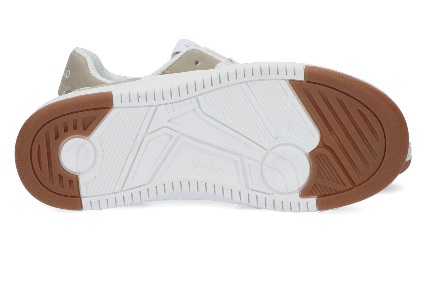 Baskets basses beiges et blanches Ralph Lauren