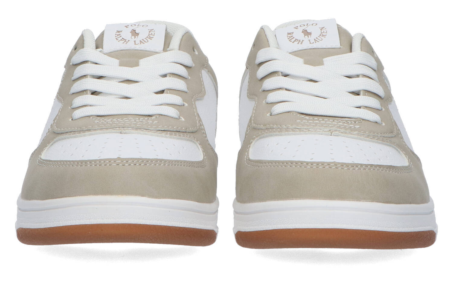 Baskets basses beiges et blanches Ralph Lauren