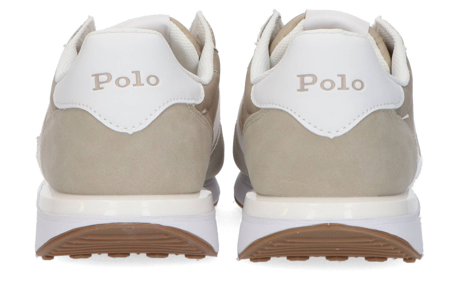 White/kaki lage sneakers Train Laces Ralph Lauren