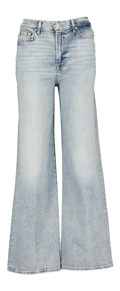 Licht blauwe wide fit met hoge taille For All Mankind