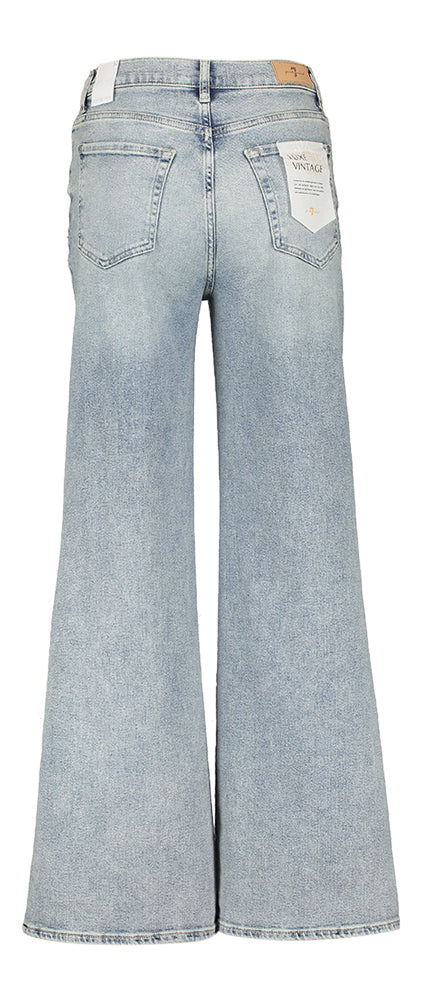 Licht blauwe wide fit met hoge taille For All Mankind