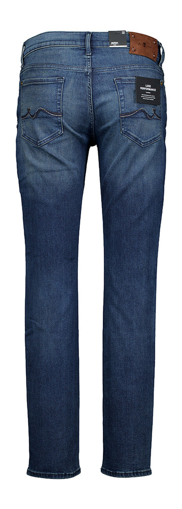 Donkerblauwe slim fit jeans For all mankind
