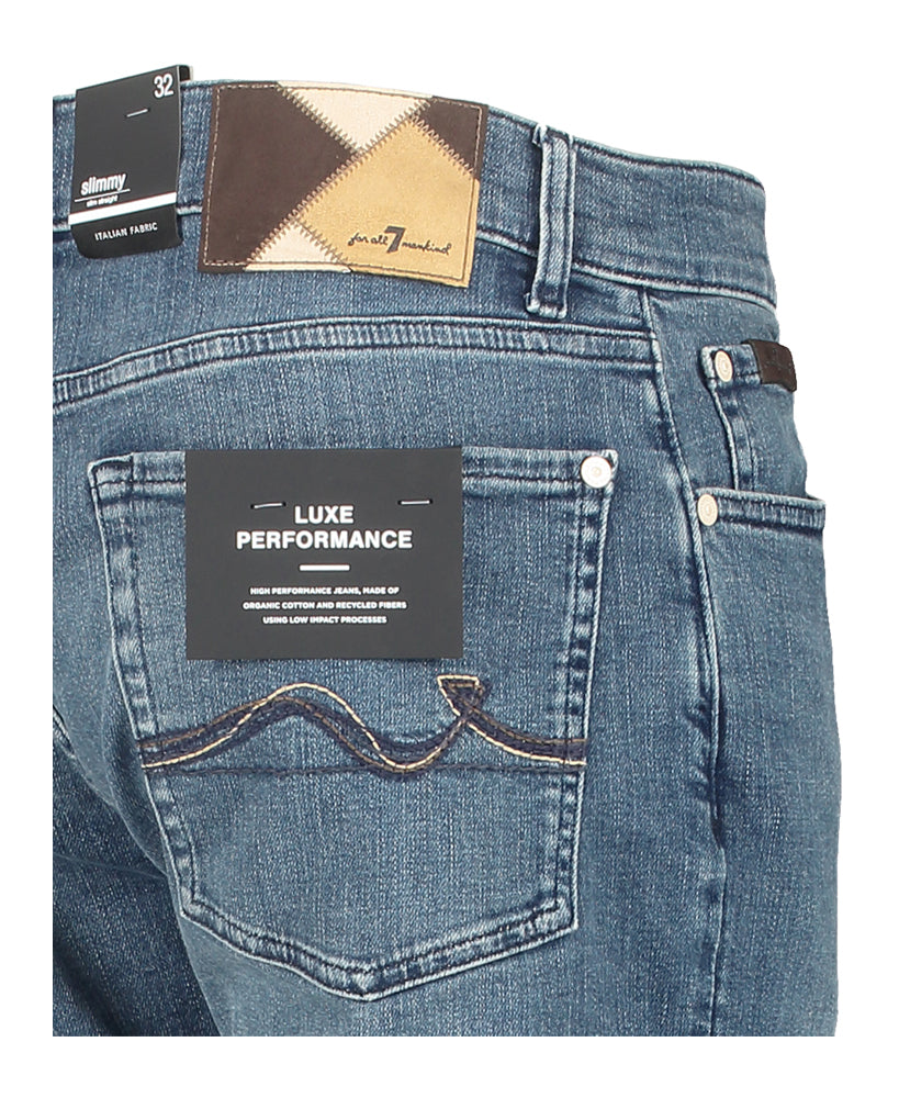 Blauwe slim fit jeans For All Mankind