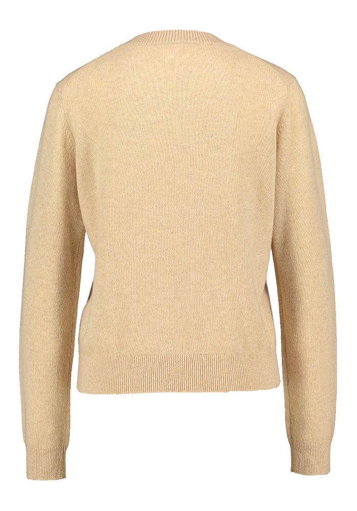 Pull beige à motif cœur de Future Da Premium