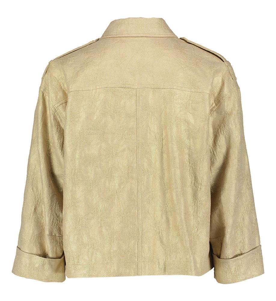 Goudkleurig jasje met subtiele print Wabbe Gigue