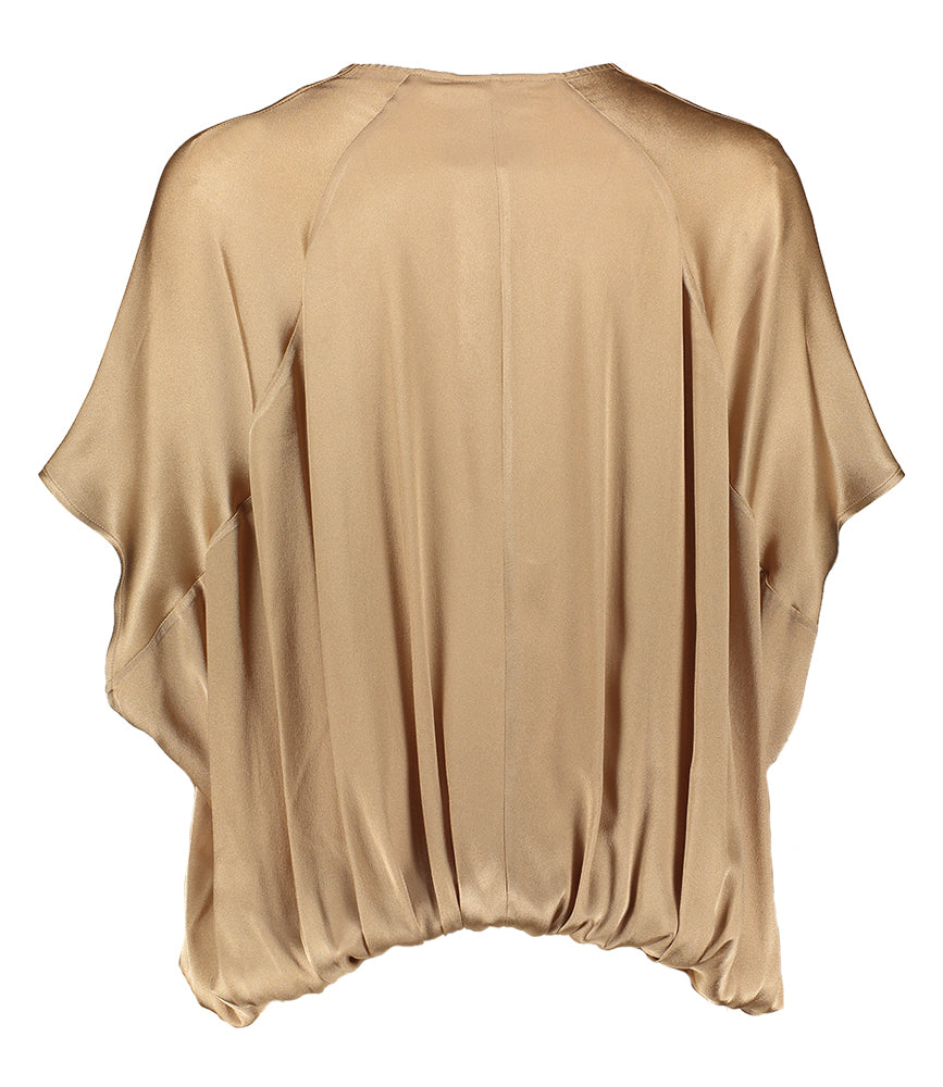 Goudkleurige oversized bloes met elastiek Semicouture